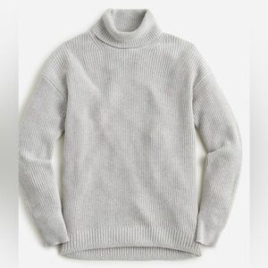 J Crew Cotton & Cashmere Ribbed Sweater in Heather Dove